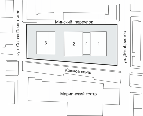 План строительной площадки второй сцены Мариинского театра
